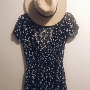 Forever 21 black floral romper